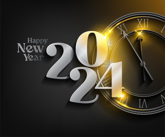 Vettore buon anno nuovo 2024 design