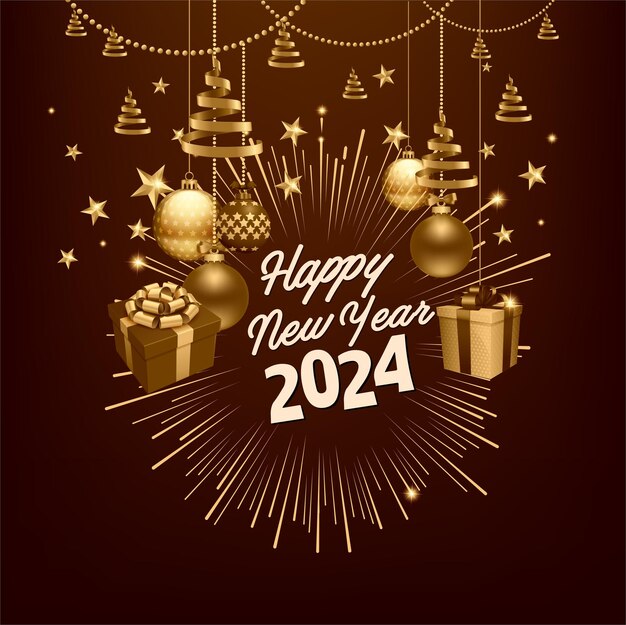 Vector happy new year 2024 design