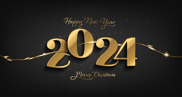 Vettore buon anno nuovo 2024 design