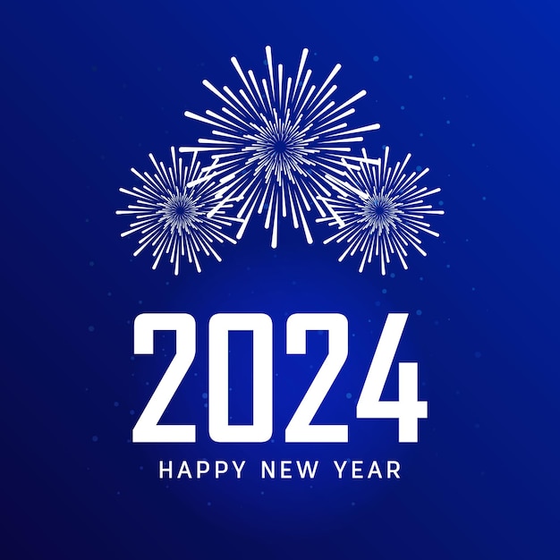 Happy new year 2024 festive new year's eve party background greeting card