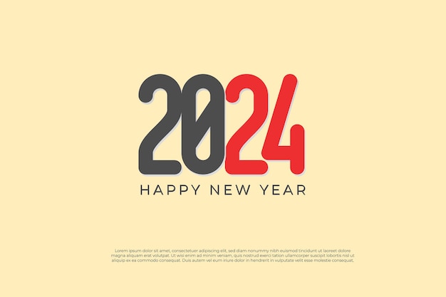 Happy New Year 2024 festive realistic decoration Celebrate 2024 party