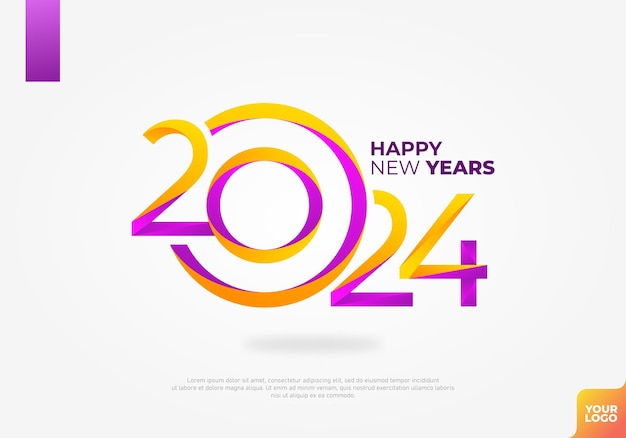 Happy new year 2024 logotype