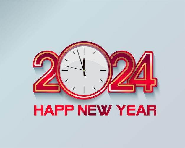 Vector happy new year 2024 merry christmas