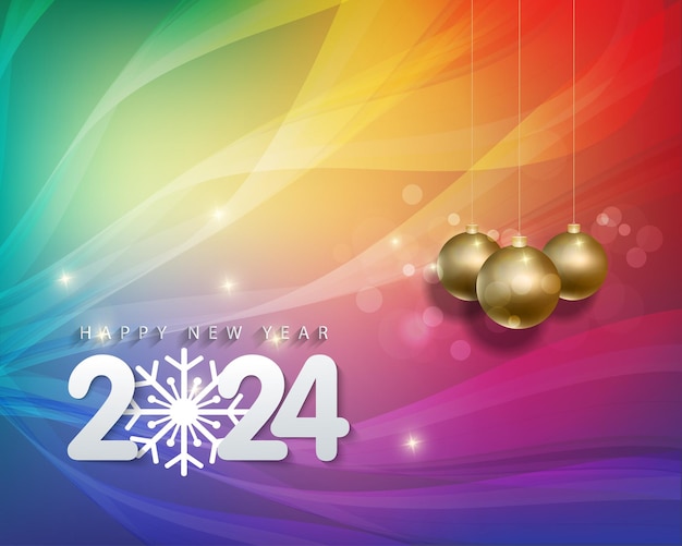 Vector happy new year 2024 merry christmas