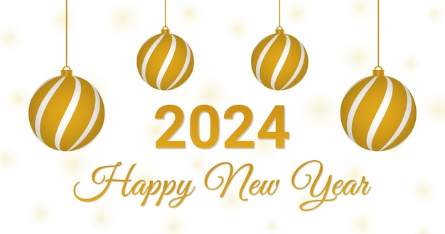 Vector happy new year 2024 social media cover design template