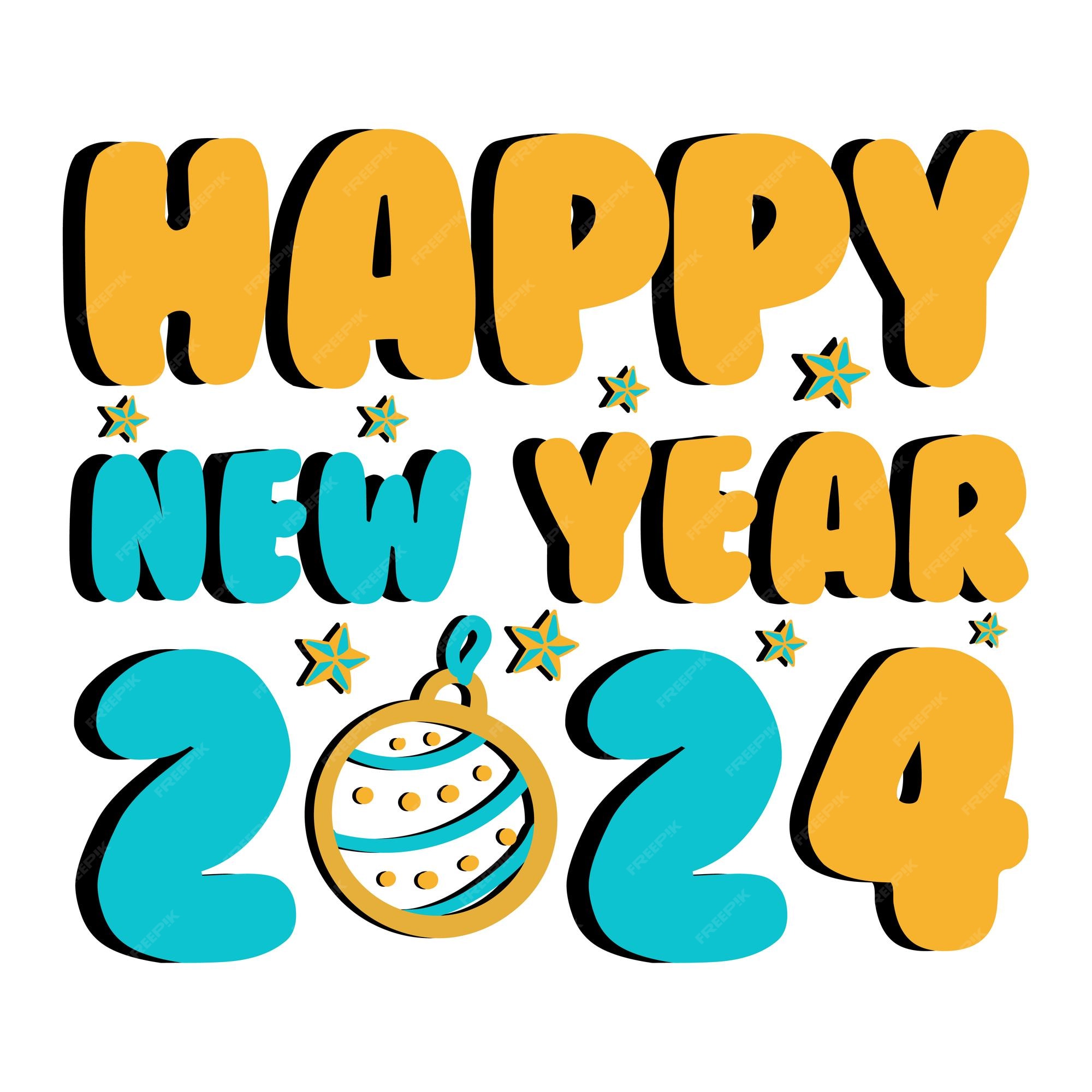 Premium Vector Happy New Year 2024 SVG Design Happy New Year SVG Design