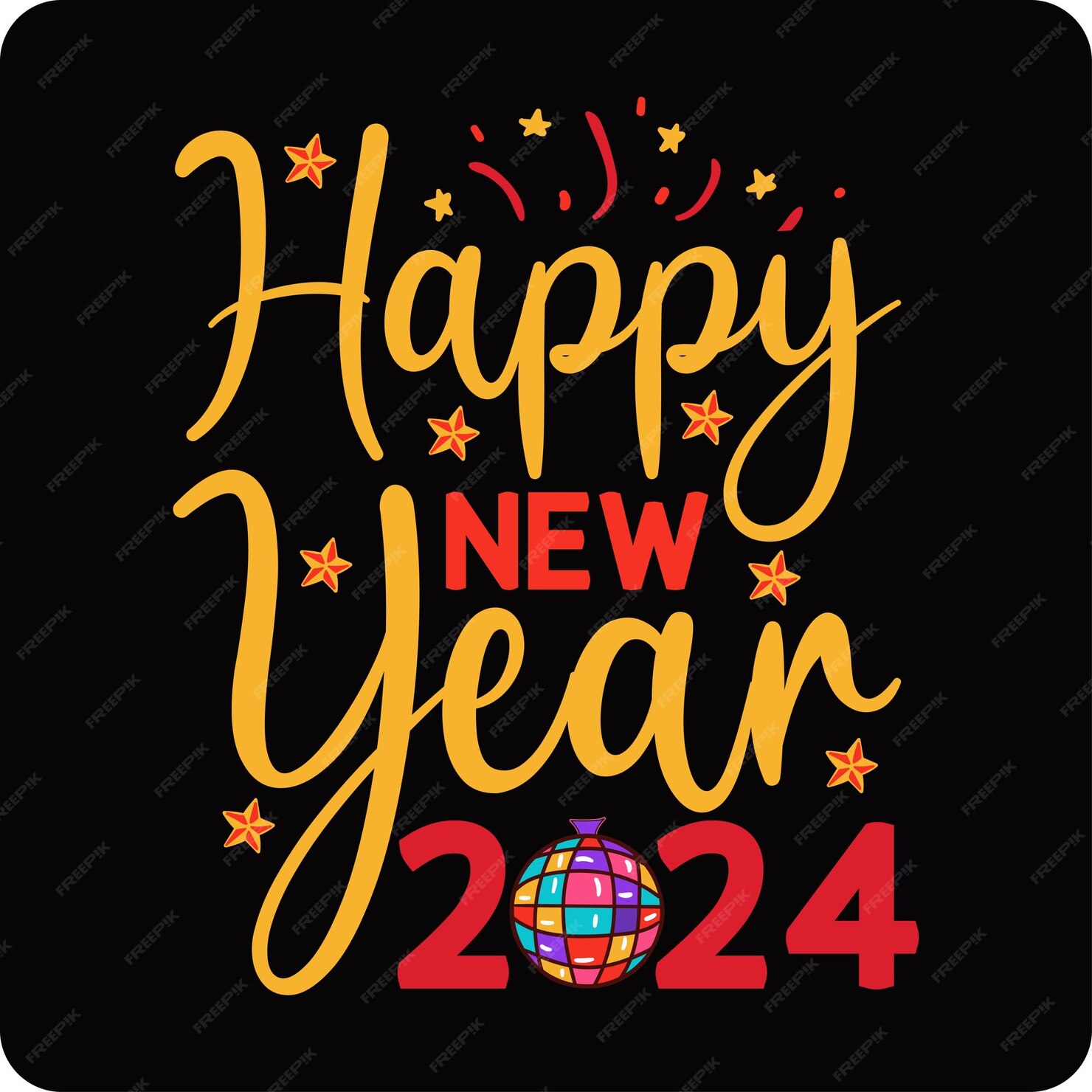 Premium Vector Happy new year 2024 svg design happy new year svg design