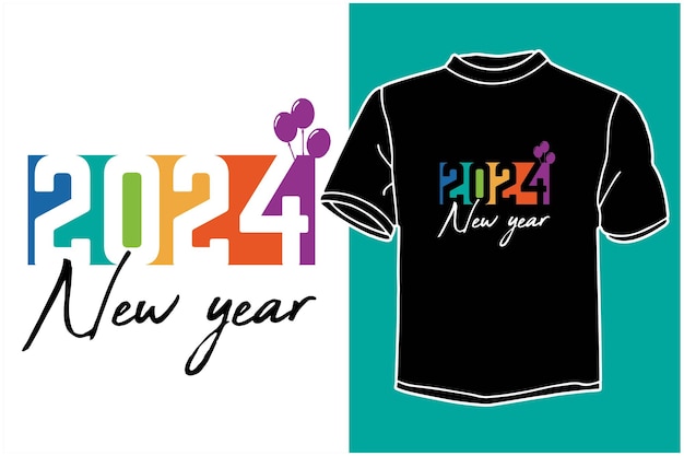 happy new year 2024 t shirt design