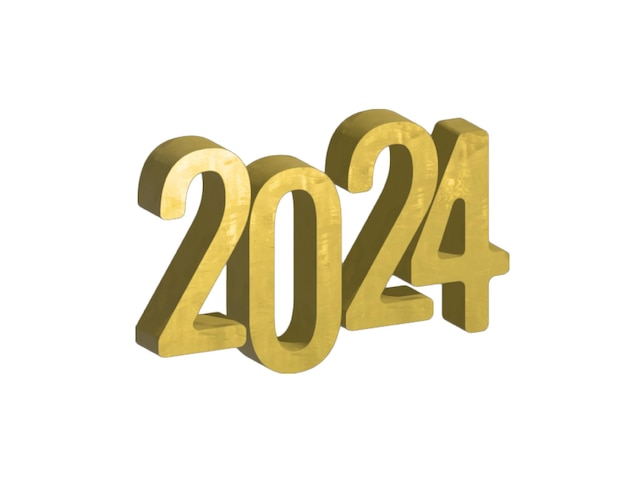 Happy new year 2024 text effect