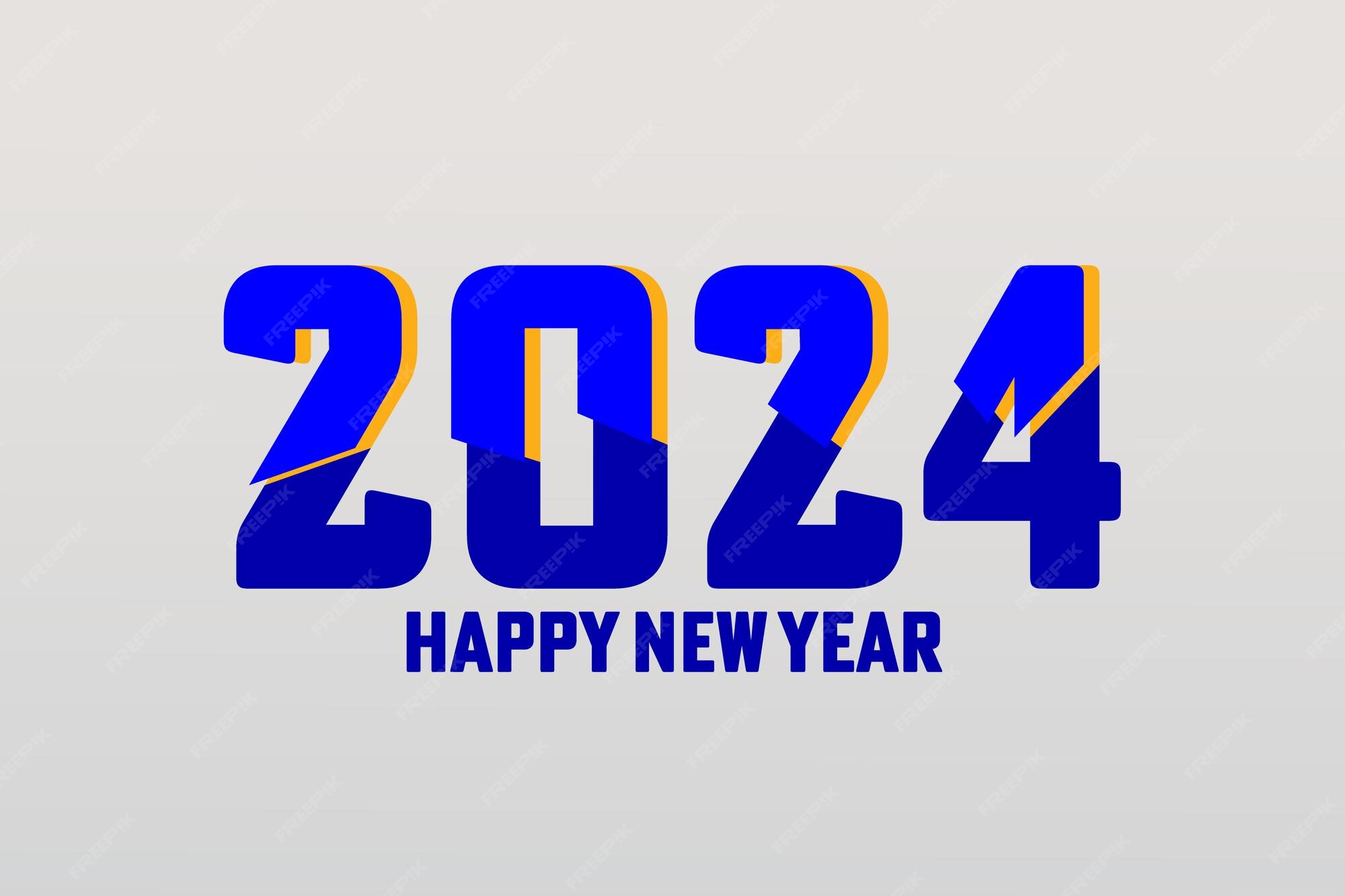 Premium Vector Happy new year 2024 text