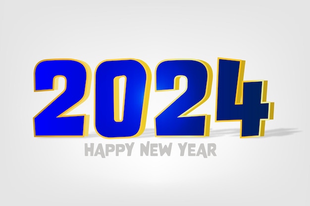 Vector happy new year 2024 text