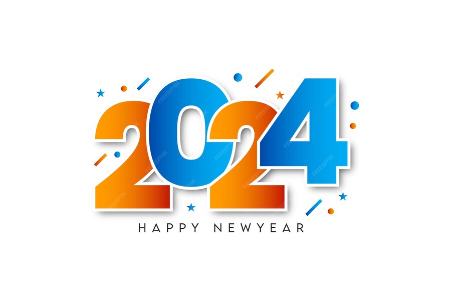 Premium Vector Happy new year 2024 vector illustration colorful design