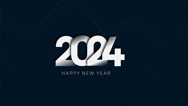 Happy New Year 2024 vector illustration free download