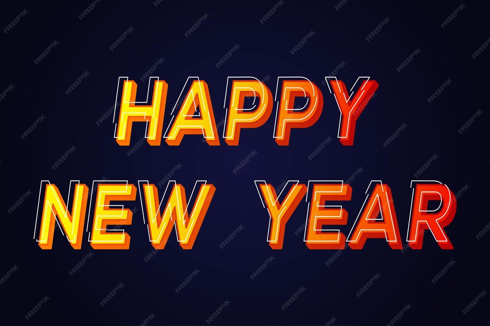 Premium Vector Happy new year 2024 with 3d text effect happy 2024 new