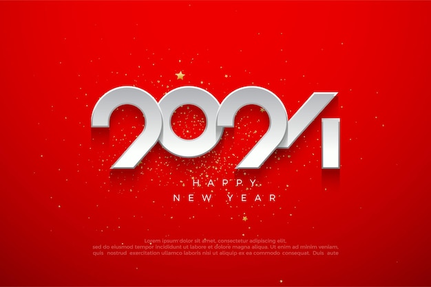 Happy new year 2024 with unique numbers and different from the others Luxurious and simple vector background Premium design 2024 for calendar poster template or poster design