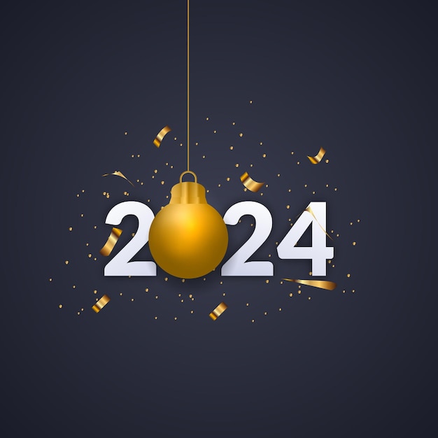 Vector happy new year 2024