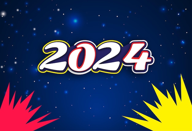 벡터 새해 축하 2024