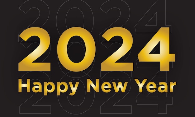 Vettore buon anno nuovo 2024