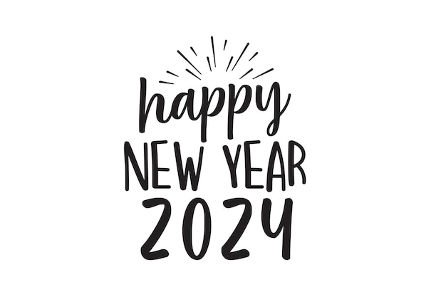 Vector happy new year 2024