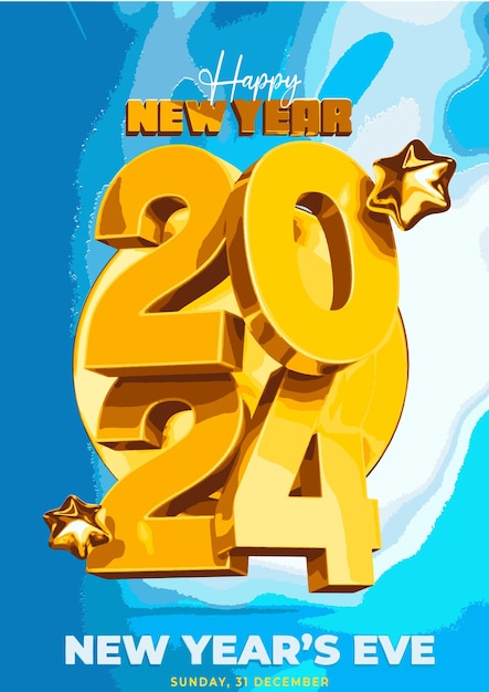 Vector happy new year 2024