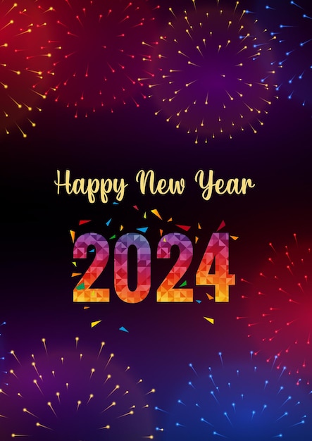 Vector happy new year 2024