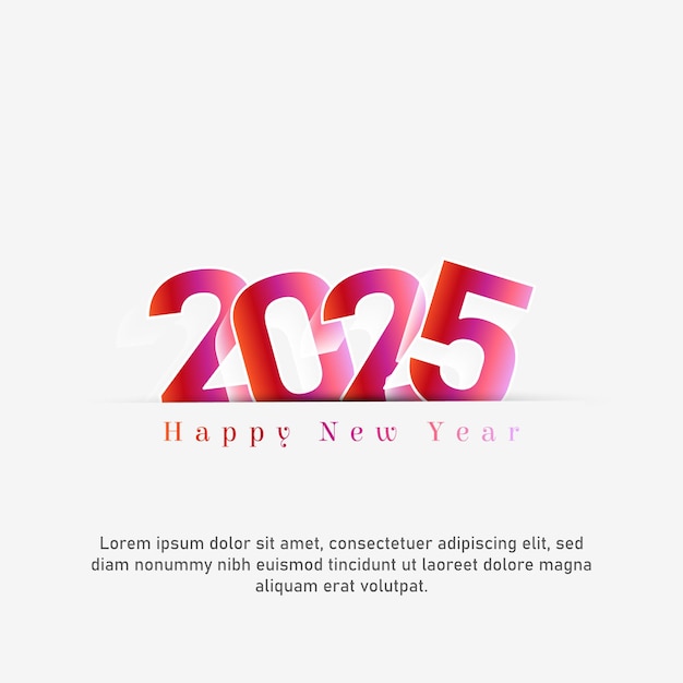 happy new year 2025 celebration card background