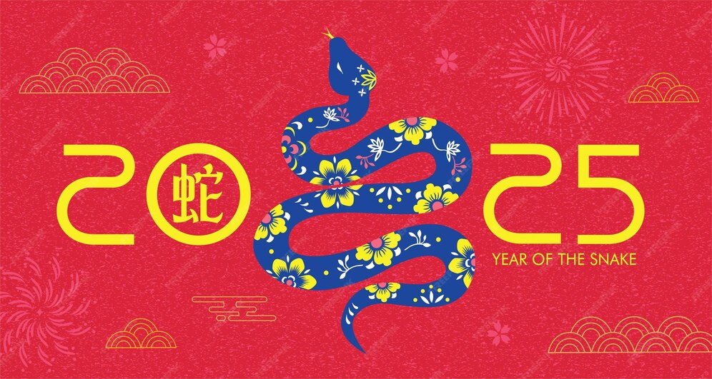Premium Vector Happy New Year 2025 Chinese New Year 2025 Translation Year of the Snake