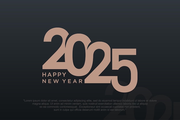 Vettore buon anno 2025 design2025 logo text design concetto di celebrazione del nuovo anno illustrazione vettoriale