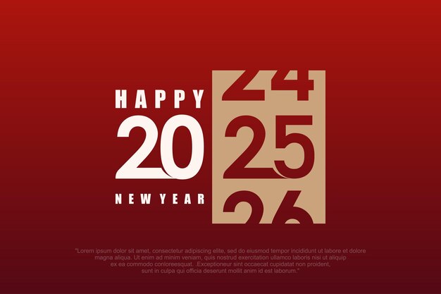 Buon anno 2025 design2025 logo text design concetto di celebrazione del nuovo anno illustrazione vettoriale