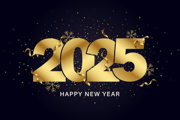 happy new year 2025 golden luxury background