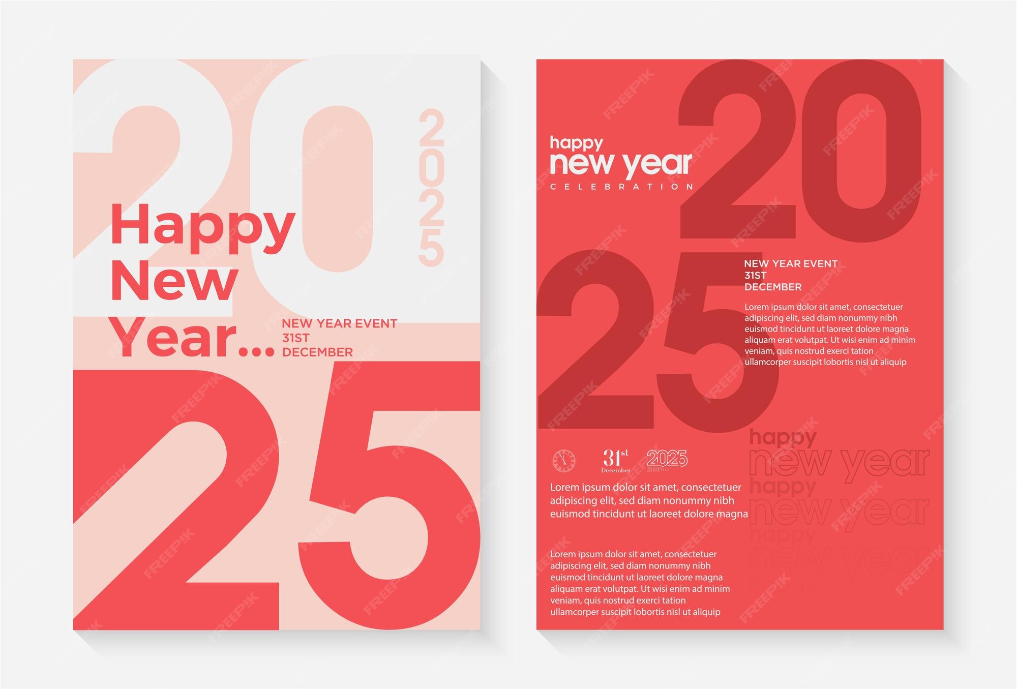 Premium Vector Happy New Year 2025 Poster design for calendars