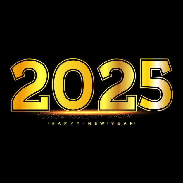 Premium Vector Happy new year 2025 text design for brochure design template card banner vector