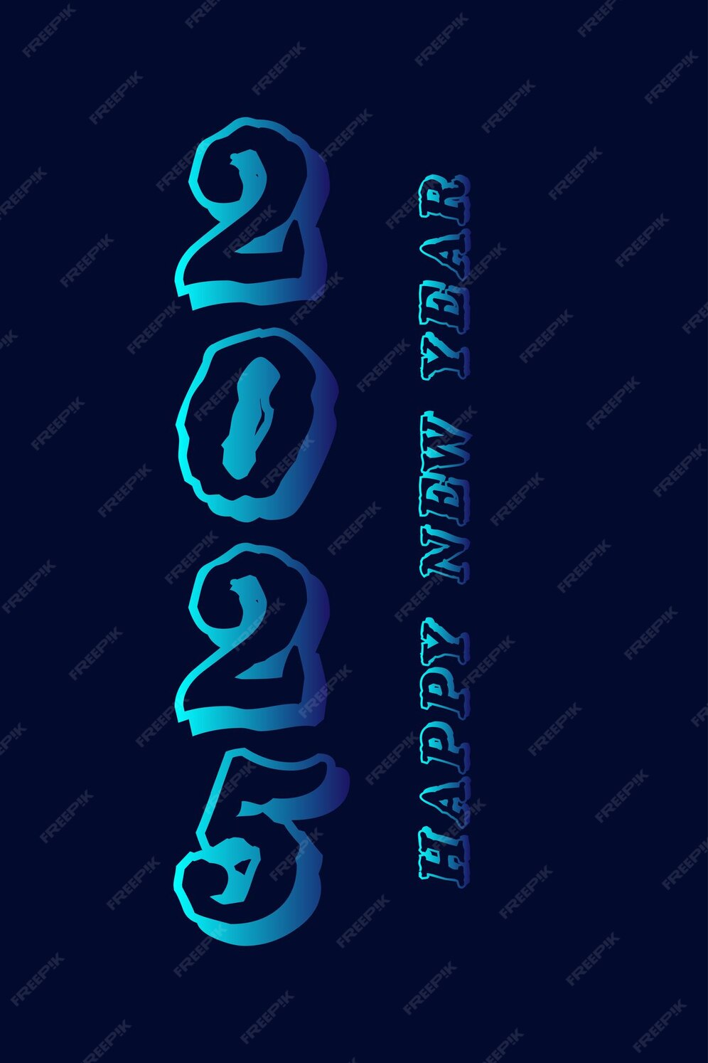 Premium Vector Happy new year 2025 text design for brochure design