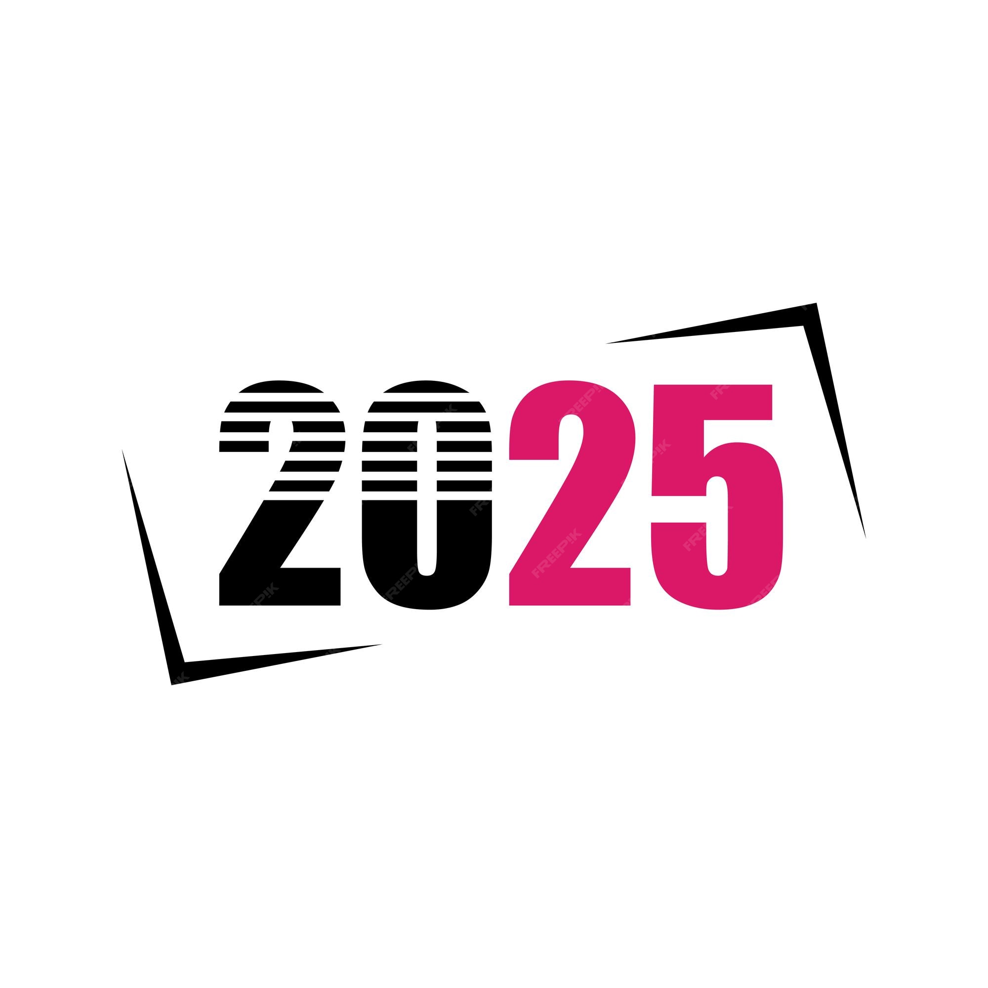 Premium Vector Happy new year 2025 text design cover of business