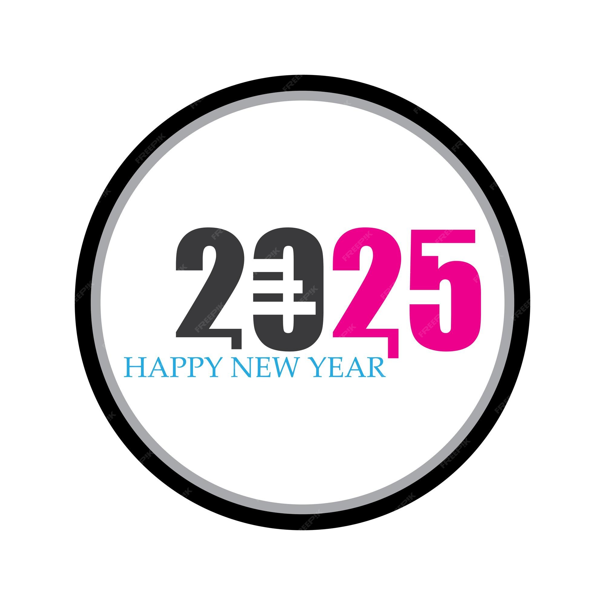 Premium Vector Happy New Year 2025 text design Cover of business