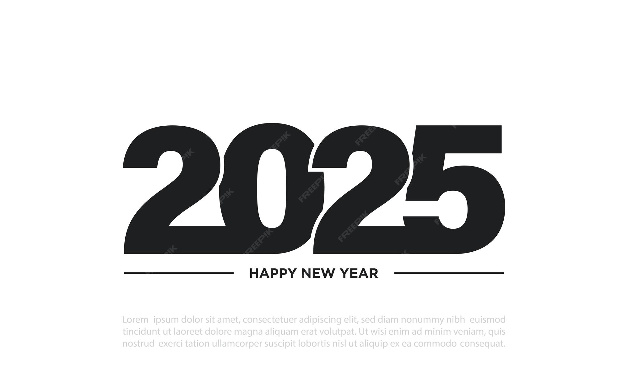 Premium Vector Happy new year 2025 text design