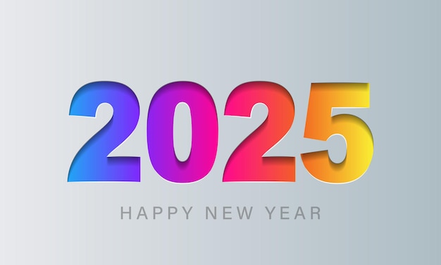 С Новым годом 2025 Векторный фон Брошюра или шаблон дизайна обложки календаря