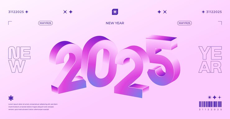 Vector happy new year 2025 vector design for poster banner greeting and new year 2025 celebration