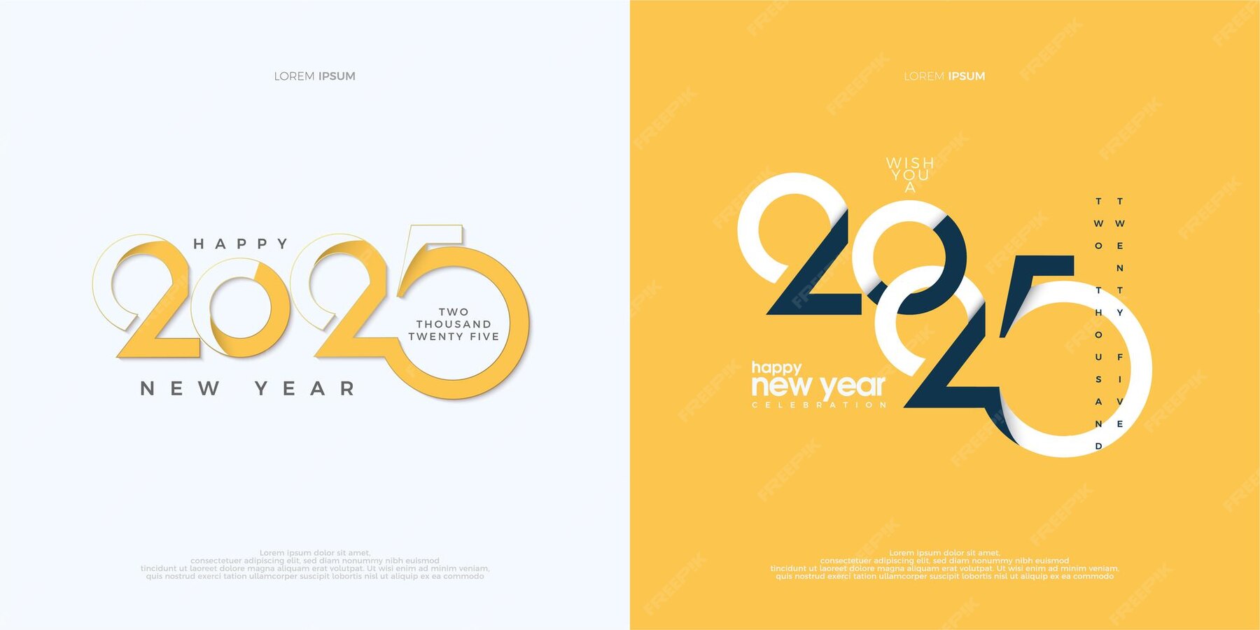 Premium Vector Happy New Year 2025 with colorful numbers New Year 2025 celebration Premium