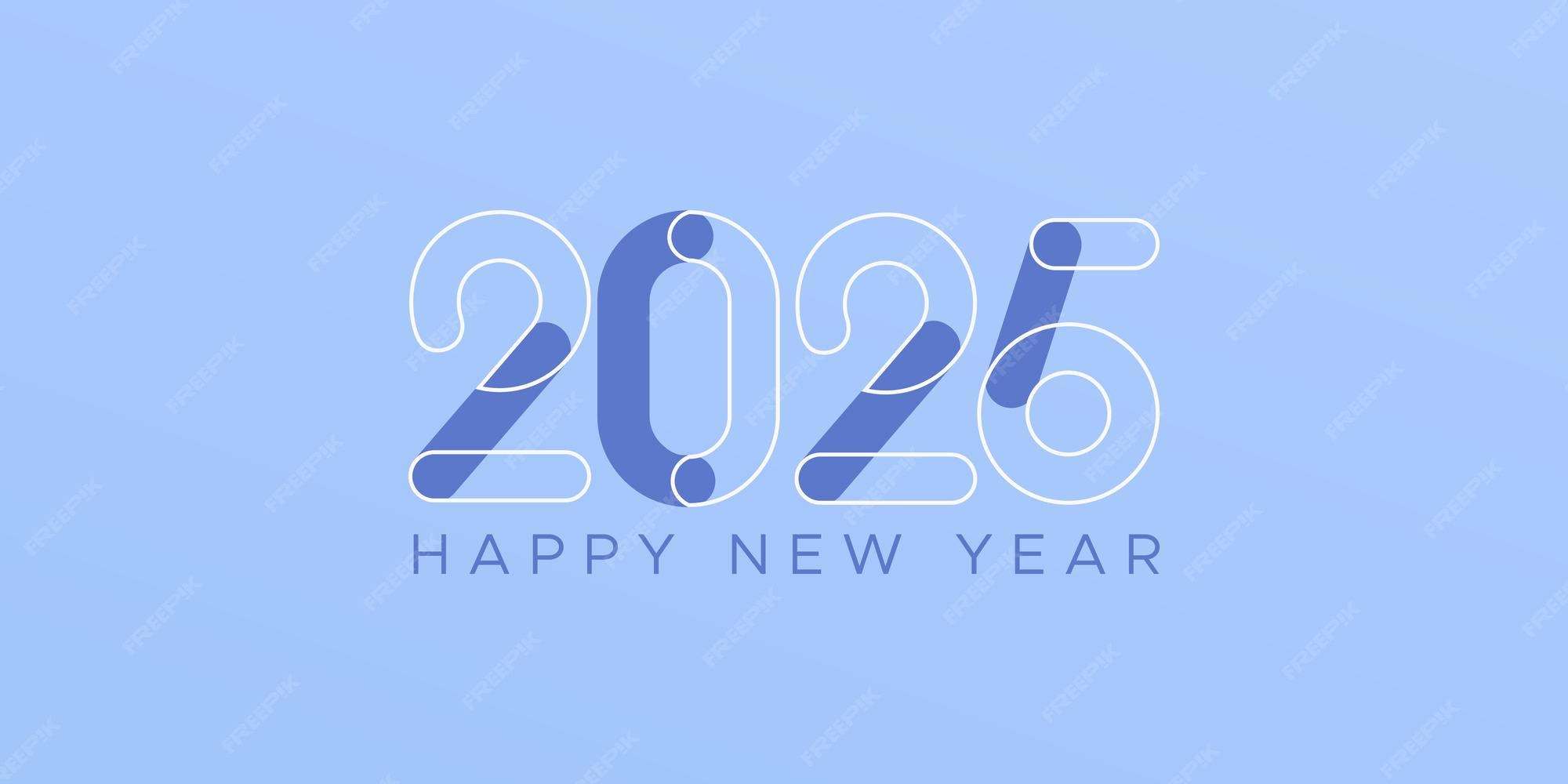 Premium Vector Happy new year 2025 with line number
