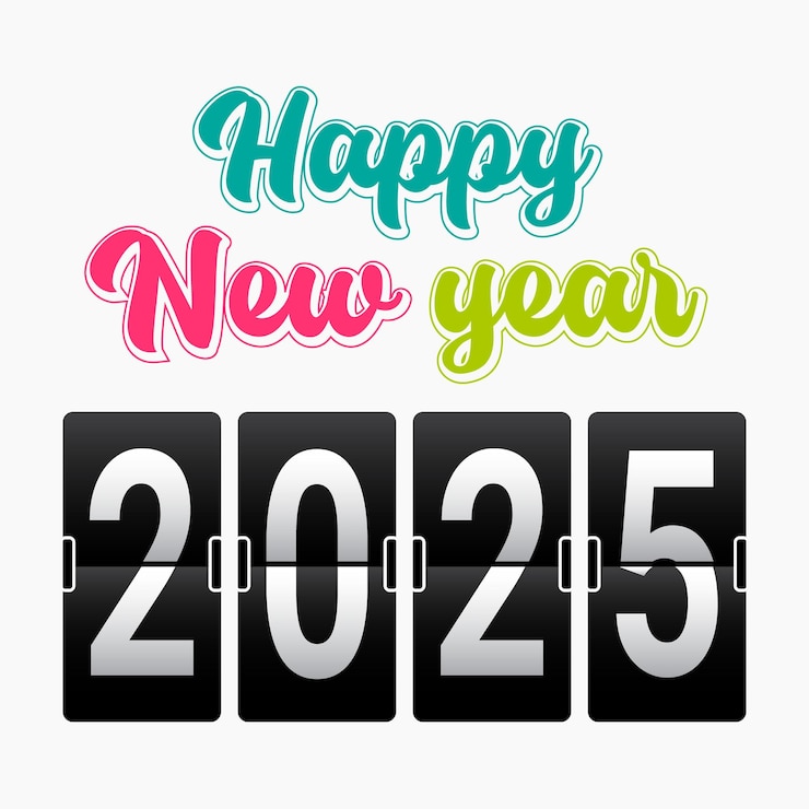 Vector happy new year 2025 year of the dragon design template celebration typography poster banner
