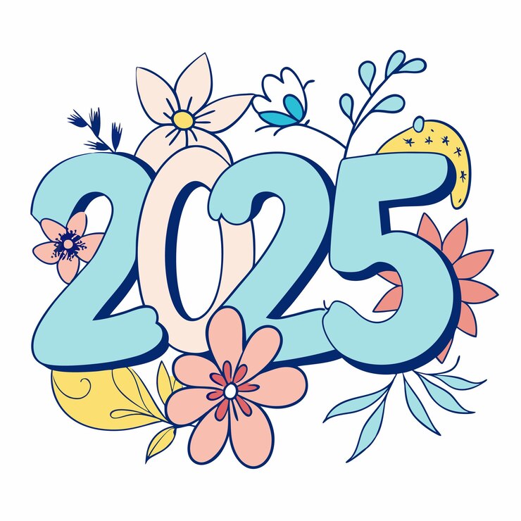 Vector happy new year 2025