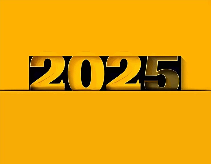 Vector happy new year 2025