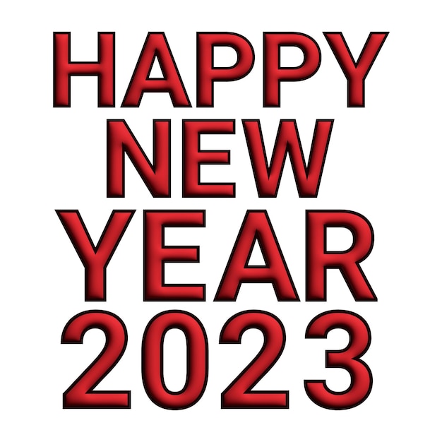 Happy New year in 3d style, 3D Happy New year text isolated on white background