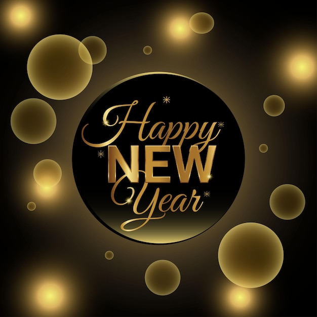 Happy New Year Art Stock Premium Vector