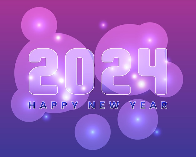 Happy new year background design with christmas light element