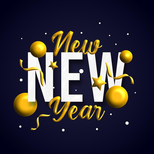 Happy New Year Background Illustration Vector