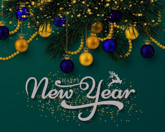 Vector happy new year background illustration