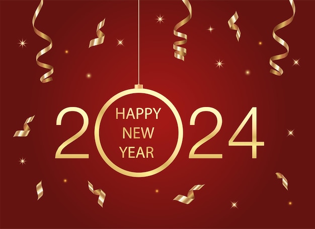 Vector happy new year banner 2024