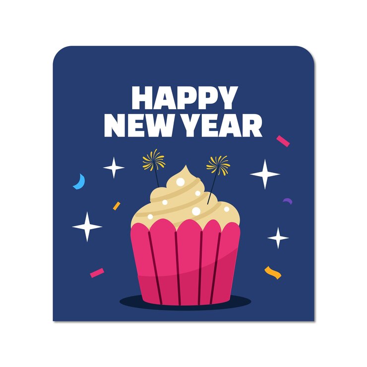 Vector happy new year banner background template